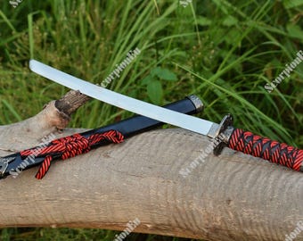 Hand Forged Stainless Steel Katana - Handmade Full Tang Steel Real Japanese Samurai Katana Dragon Sword - Perfect for Collection & Display