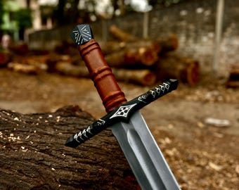 Hand Forged High Carbon Steel Viking Sword Medieval Battle Ready With Scabbard