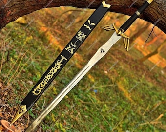 Legend of Zelda Master Replica Collectible Fantasy Display Piece Cosplay prop Custom Handmade Skyward Sword Cosplay with Scabbard