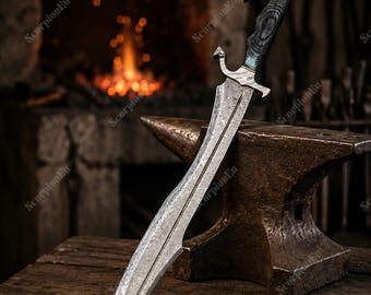 Handmade 26” Damascus Steel Spartan Sword with Rosewood Handle & Leather Sheath Personalized Gift