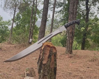 Espada vikinga de acero al carbono forjado a mano con hoja 1095 / Espada de caza / Regalos para él