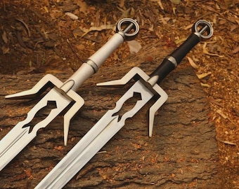 Hand Forged Life Size Replica of Zireael Sword  Cosplay Prop Witcher-3 Movie Inspired Sword: Stainless Steel for Decoration Wall Art