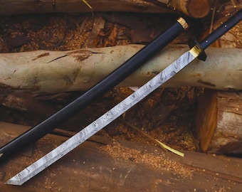 Hand-Forged Japanese Tanto Shirasaya Ninja Replica  Sword – Full Tang Real Steel Blade, Metal Sheath Samurai Sword , special occasion