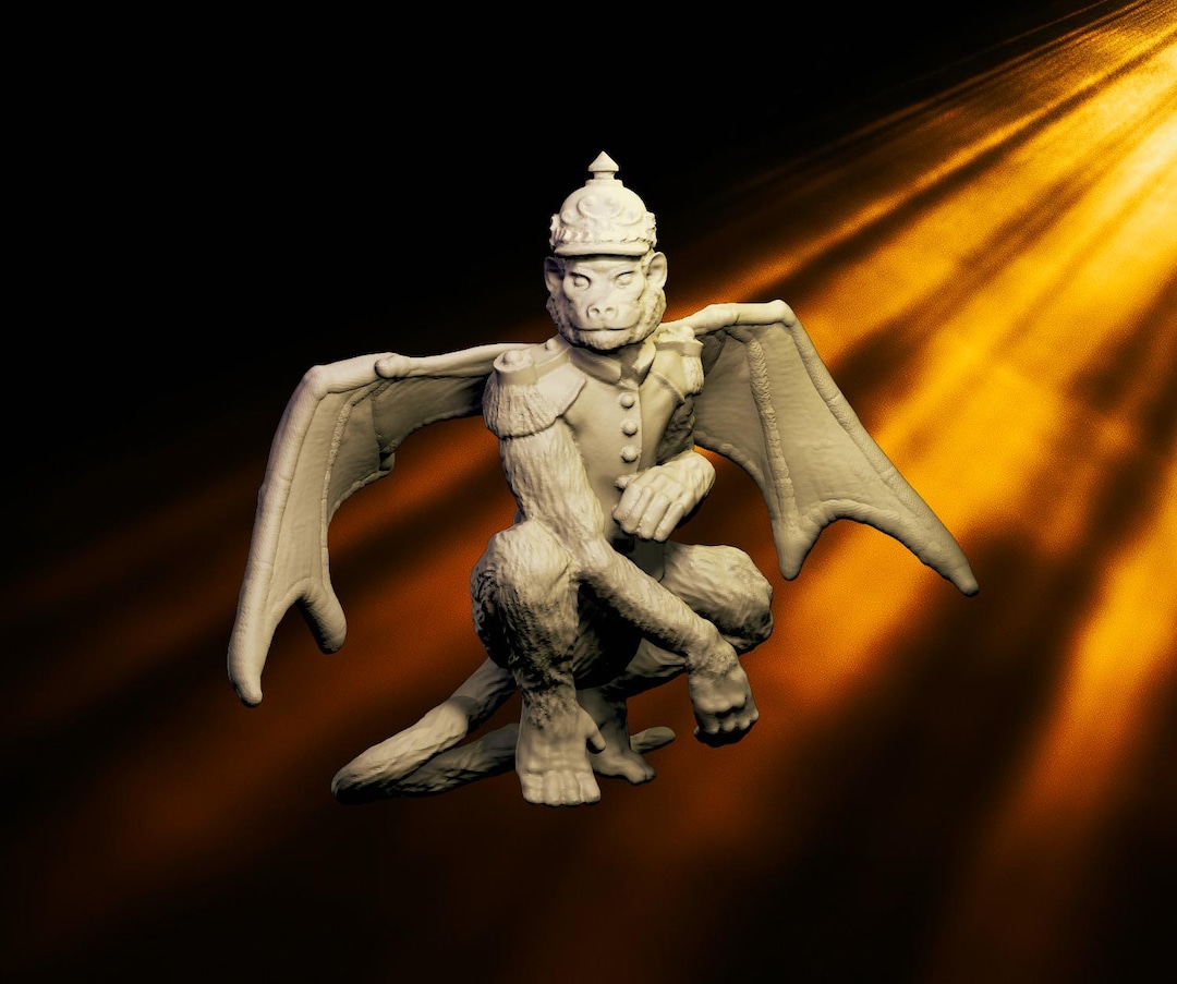 Flying Monkey Wizard of Oz Sculpture – 38mm Scale 3D Printable ...