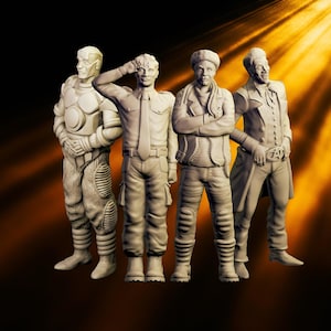 Red Dwarf Characters Sculptures - Save Big - Full Pack! 54mm Scale Digital Miniatures – 4 Pack STL Files