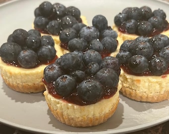 Mini Blueberry Cheesecakes