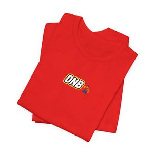 LEGO Style Drum and Bass T-Shirt | DNB Rave Tee with Dancing Minifigure Design | DJ & Festival Clothing