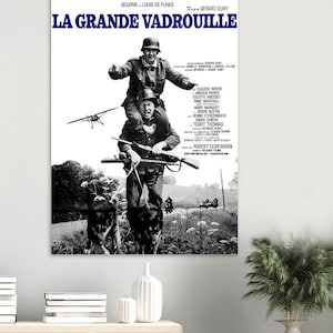 Poster The Great Stroll, cult French film, Louis de Funès film, Bourvil, French comedy