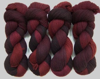 Hand Dyed 100% MERINO wool yarn set, 2 skeins - 200gr (2 x 100 gr).