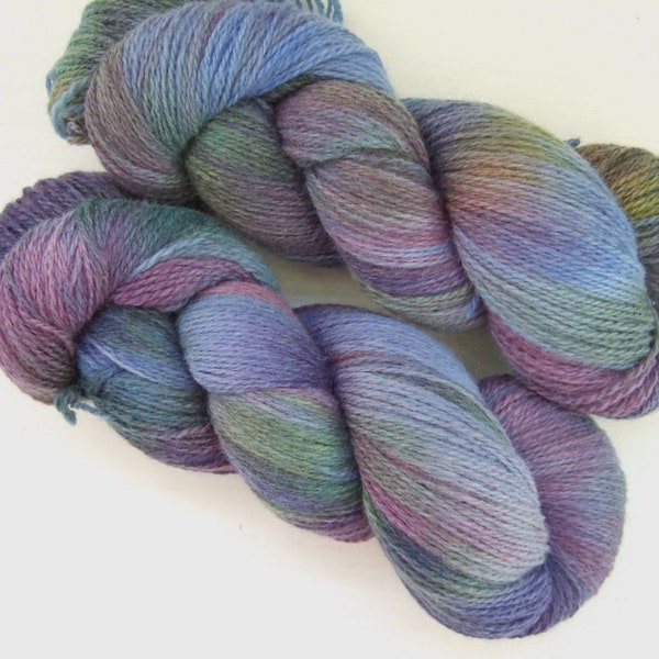 Hand Dyed 100% WOOL yarn set, 2 skeins - 300gr (2 x 150 gr).