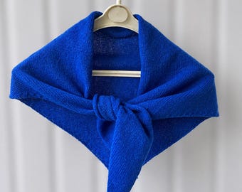 Hand Knitted MERINO WOOL SHAWL. 100% Merino wool