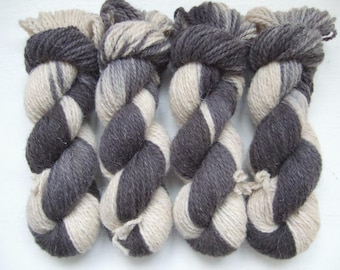 Hand Dyed DOG wool yarn (50 Dog wool / 50 Sheep wool) , 1 skein, 100gr