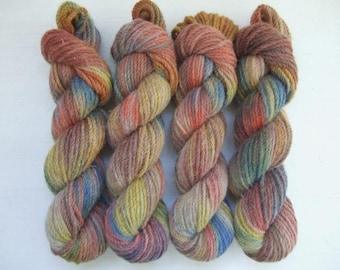 Hand Dyed DOG wool yarn (50 Dog wool / 50 Sheep wool) , 1 skein, 100gr