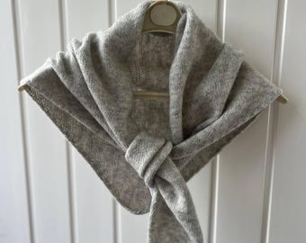 Hand Knitted MERINO WOOL SHAWL. 100% Merino wool