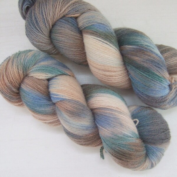 Hand Dyed 100% WOOL yarn set, 2 skeins - 300gr (2 x 150 gr).