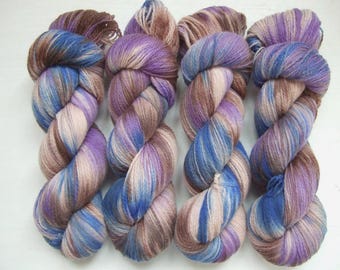 Hand Dyed 100% MERINO wool yarn set, 2 skeins - 200gr (2 x 100 gr).
