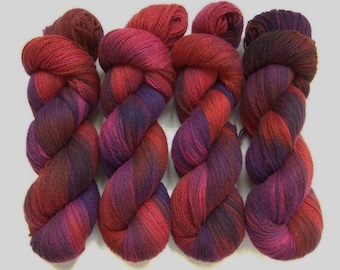 Hand Dyed 100% MERINO wool yarn set, 2 skeins - 200gr (2 x 100 gr).