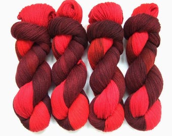 Hand Dyed 100% MERINO wool yarn set, 2 skeins - 200gr (2 x 100 gr).
