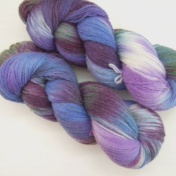 Hand Dyed 100% WOOL yarn set, 2 skeins - 300gr (2 x 150 gr).