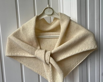 Hand Knitted MERINO WOOL SHAWL. 100% Merino wool