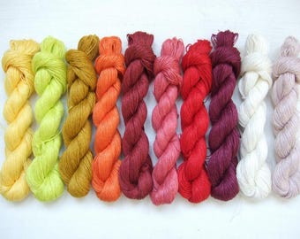 200gr (10 skeins x 20 gr)-High quality 100% LINEN yarn-Pure Linen Flax For All Purpose Use- Weaving, Crocheting, Knitting