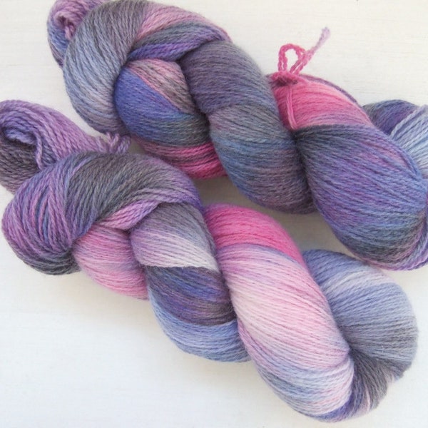 Hand Dyed 100% WOOL yarn set, 2 skeins - 300gr (2 x 150 gr).