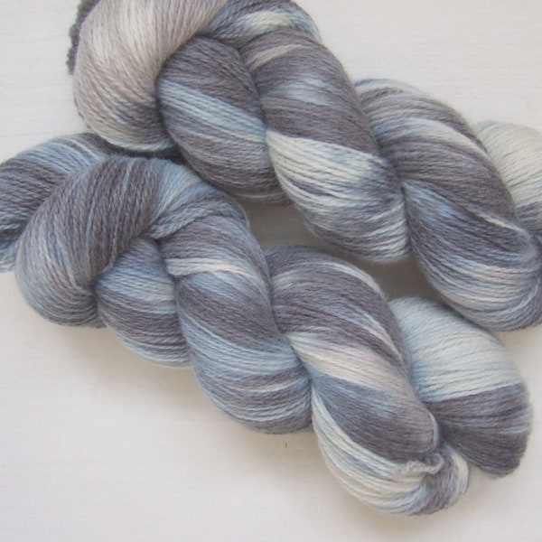 Hand Dyed 100% WOOL yarn set, 2 skeins - 300gr (2 x 150 gr).