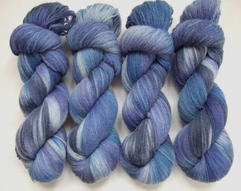 Hand Dyed 100% MERINO wool yarn set, 2 skeins - 200gr (2 x 100 gr).