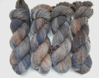 Hand Dyed DOG wool yarn (50 Dog wool / 50 Sheep wool) , 1 skein, 100gr