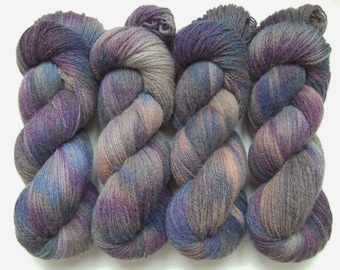 2 skeins of Hand Dyed 100% WOOL yarn, 2 skeins - 300gr (2 x 150 gr).