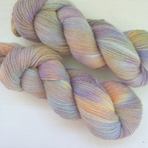 Hand Dyed 100% WOOL yarn set, 2 skeins - 300gr (2 x 150 gr).