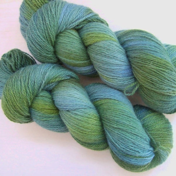 Hand Dyed 100% WOOL yarn set, 2 skeins - 300gr (2 x 150 gr).