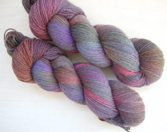Hand Dyed 100% MERINO wool yarn set, 2 skeins - 200gr (2 x 100 gr).