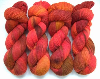 Hand Dyed 100% MERINO wool yarn set, 2 skeins - 200gr (2 x 100 gr).