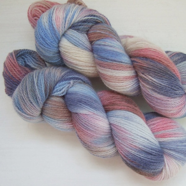 Hand Dyed 100% WOOL yarn set, 2 skeins - 300gr (2 x 150 gr).