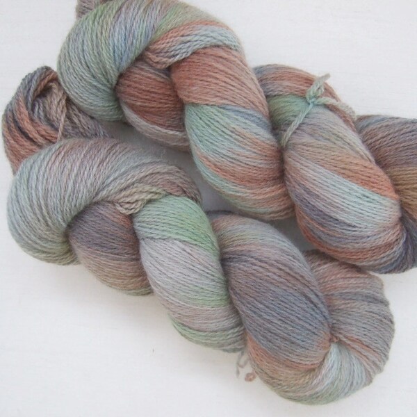 Hand Dyed 100% WOOL yarn set, 2 skeins - 300gr (2 x 150 gr).