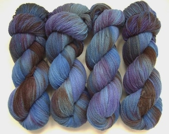 Hand Dyed 100% MERINO wool yarn set, 2 skeins - 200gr (2 x 100 gr).