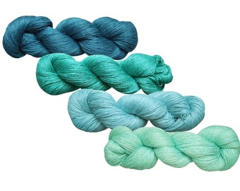 Hilo 100% LINO de alta calidad, 400 gr (4 madejas x 100 gr) - Lino puro para todo uso - Tejido, crochet, tejido de punto, manualidades