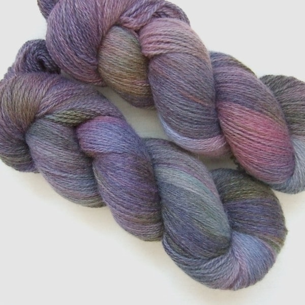 Hand Dyed 100% WOOL yarn set, 2 skeins - 300gr (2 x 150 gr).