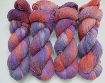 Hand Dyed 100% MERINO wool yarn set, 2 skeins - 200gr (2 x 100 gr).