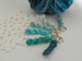 6 Knitting stitch markers - mini skein linen yarn key chains knitting crochet 