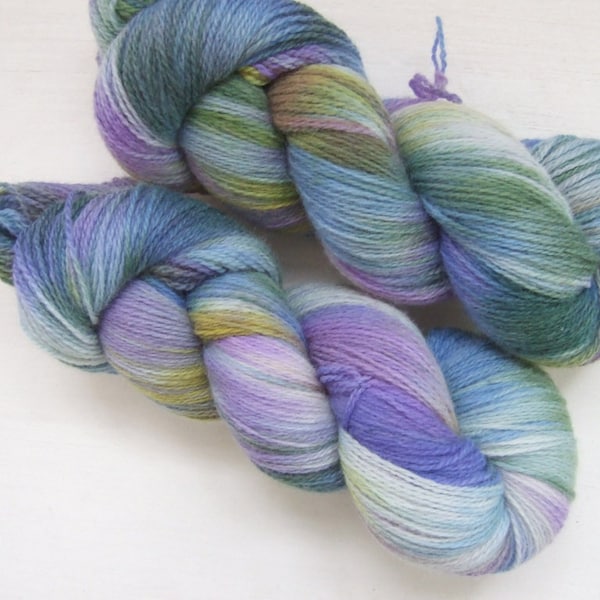 Hand Dyed 100% WOOL yarn set, 2 skeins - 300gr (2 x 150 gr).