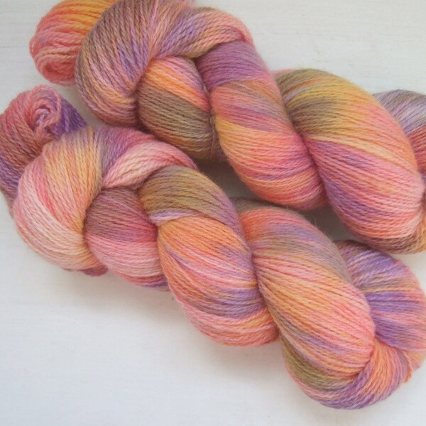 Hand Dyed 100% WOOL yarn set, 2 skeins - 300gr (2 x 150 gr).