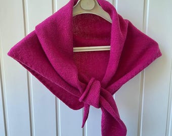 Hand Knitted MERINO WOOL SHAWL. 100% Merino wool