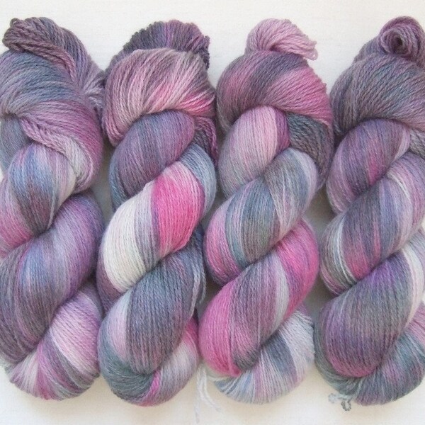 Hand Dyed 100% WOOL yarn set, 2 skeins - 300gr (2 x 150 gr).