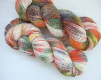 Hand Dyed 100% WOOL yarn set, 2 skeins - 300gr (2 x 150 gr).