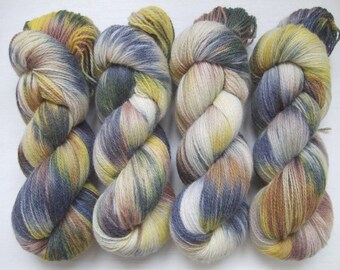 2 skeins of Hand Dyed 100% WOOL yarn, 2 skeins - 300gr (2 x 150 gr).