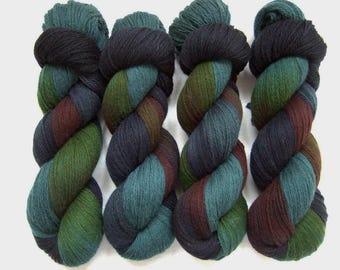 Hand Dyed 100% MERINO wool yarn set, 2 skeins - 200gr (2 x 100 gr).