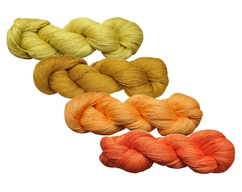 Hilo 100% LINO de alta calidad, 400 gr (4 madejas x 100 gr) - Lino puro para todo uso - Tejido, crochet, tejido de punto, manualidades