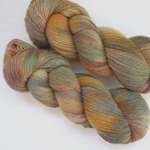 Hand Dyed 100% WOOL yarn set, 2 skeins 300gr 2 x 150 gr. image 1